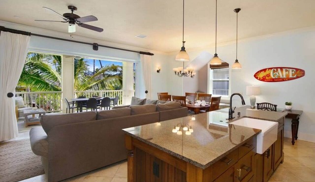 3BR I Spacious Poolside Villa | Gourmet Kitchen, Lanai in Koloa