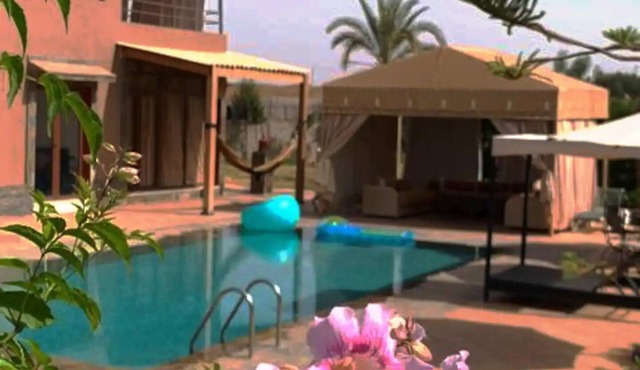AUBERGE KENZA Villa farm hosting heated pool view of the Great Atlas in Tahannaout