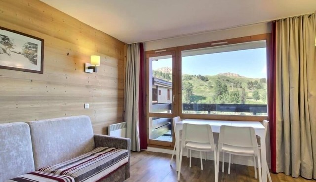 Charming 2-room apartment on slopes, pet-friendly, Wi-Fi in Belle Plagne