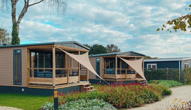 Group getaway in three tiny lodges close together, with space for 12 people at De Boshoek in Voorthuizen