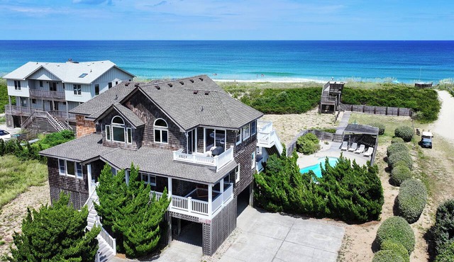 OCEANFRONT, Private Pool, Private Beach Access, Hot Tub, SSV124, Aint Life Grand in Duck