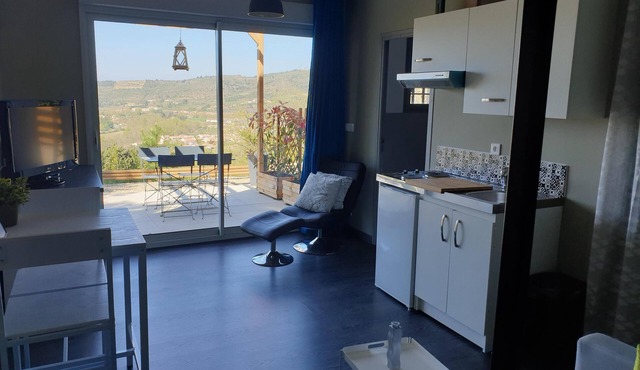 Studio "Chenin" on the heights of Limoux in Cournanel